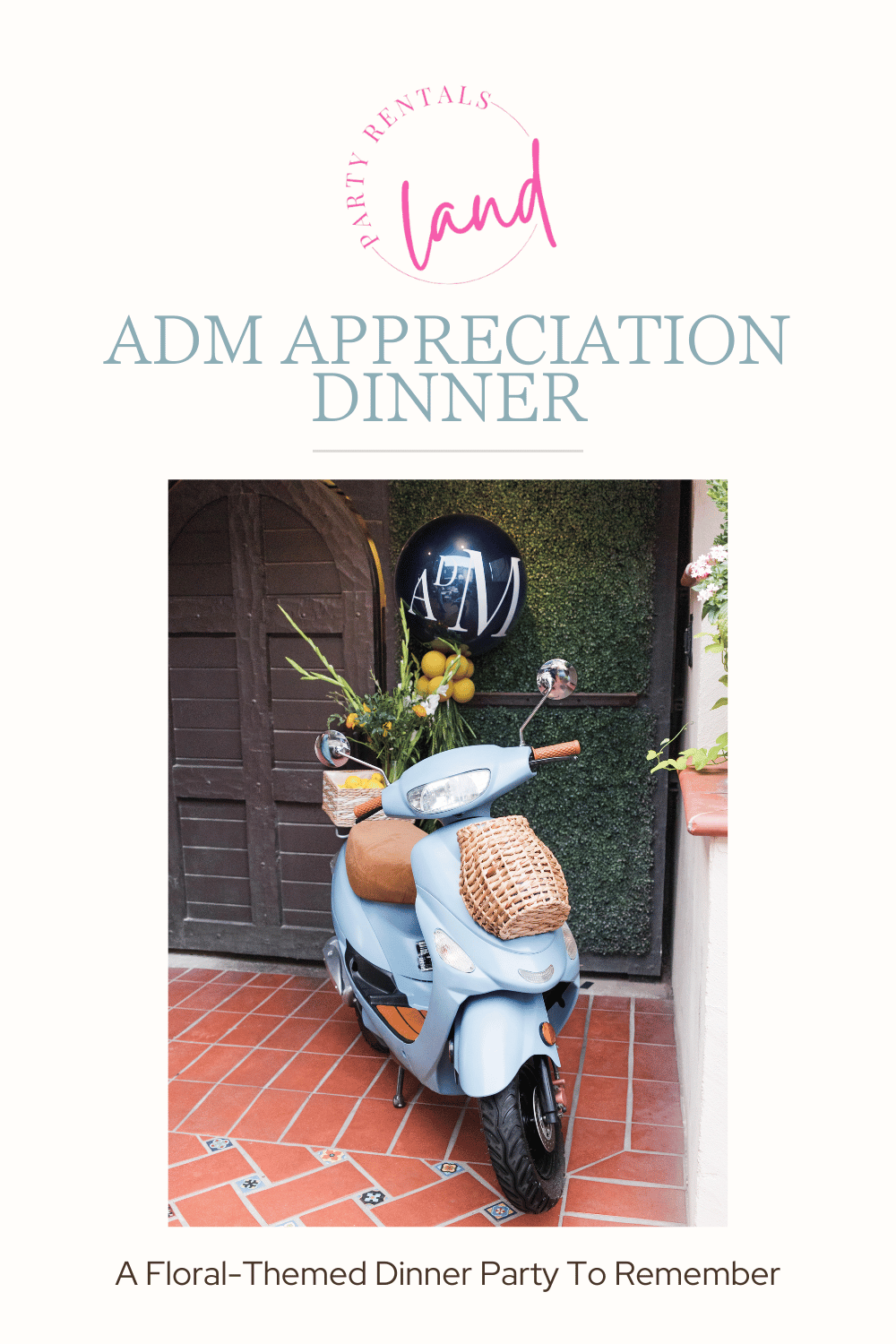 ADM appreciation dinner, a floral-themed dinner party to remember