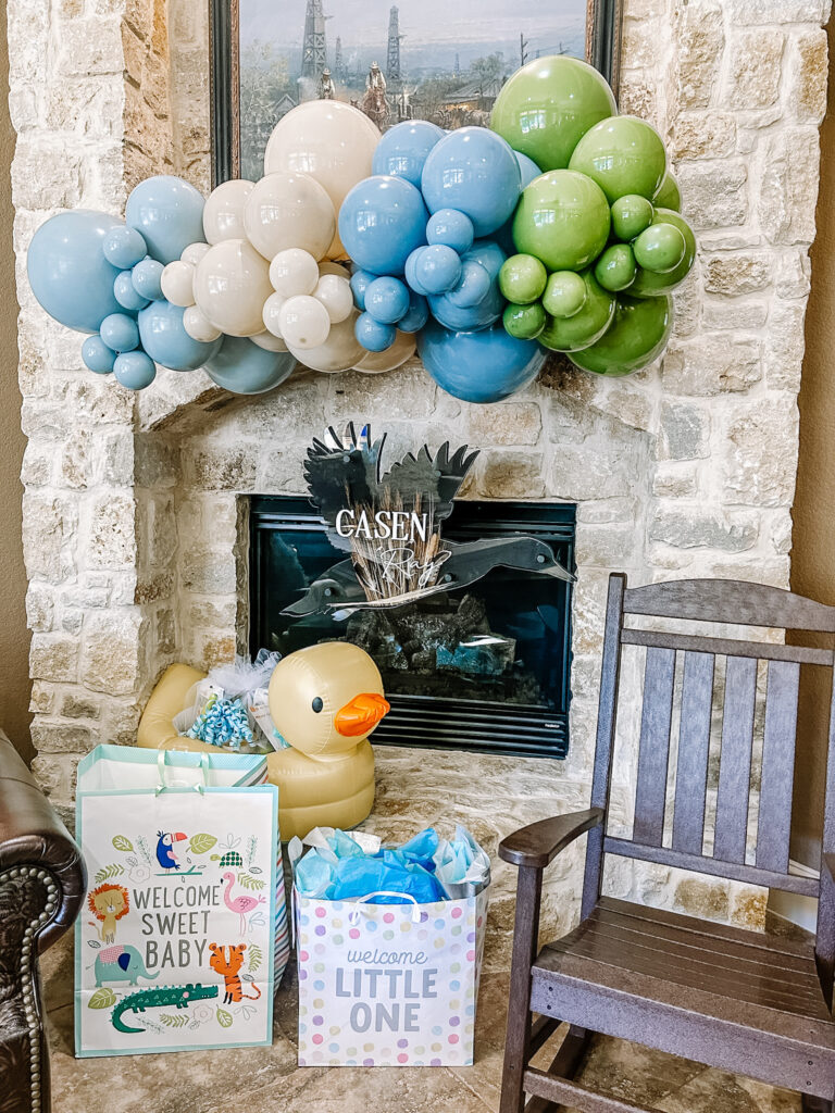 baby shower, baby boy, boy shower, duck shower, duck party, event design, balloon garland, shower gifts, backdrop